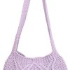 Lavender Knitted Shoulder Bag