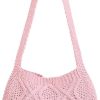 Pink Knitted Shoulder Bag