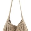 Beige Knitted Shoulder Bag